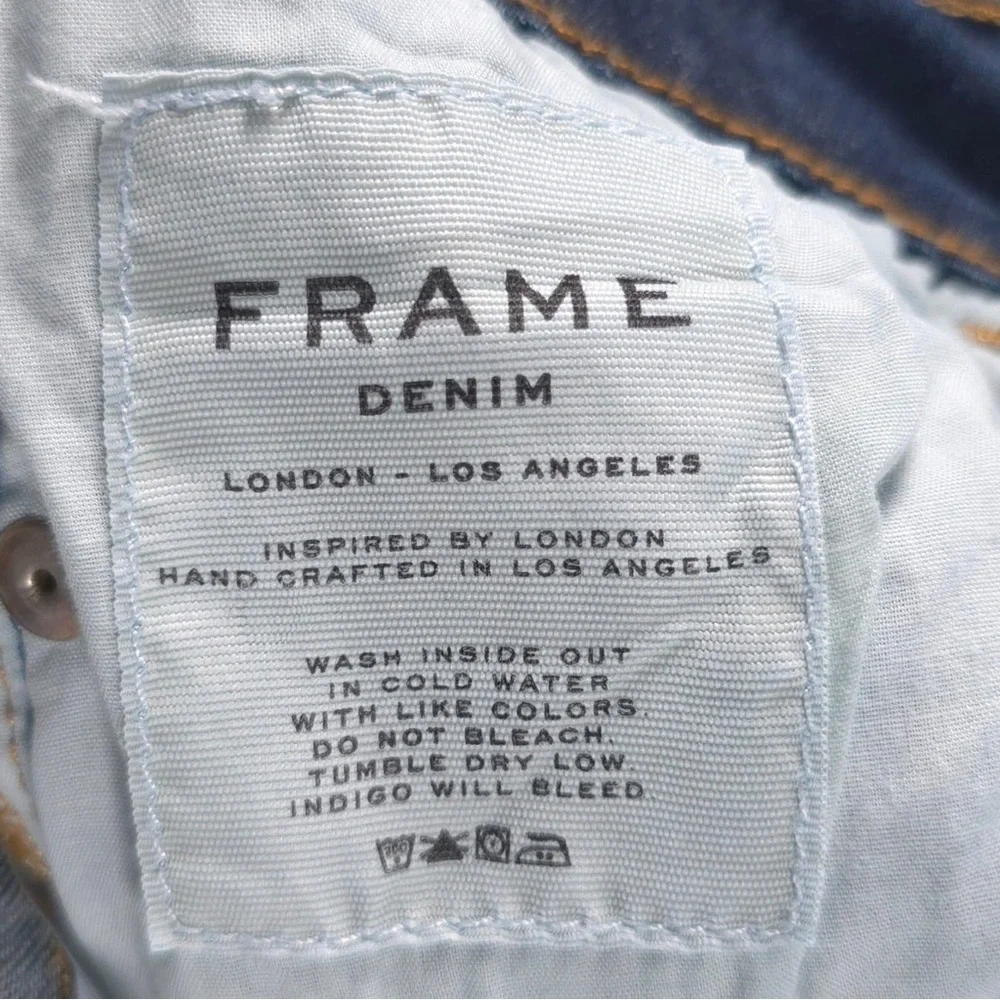 FRAME Le Skinny de Jeanne PEMBRIDE SQUARE Jeans MADE IN USA HAND CRAFTED Size 28 - Picture 11 of 12